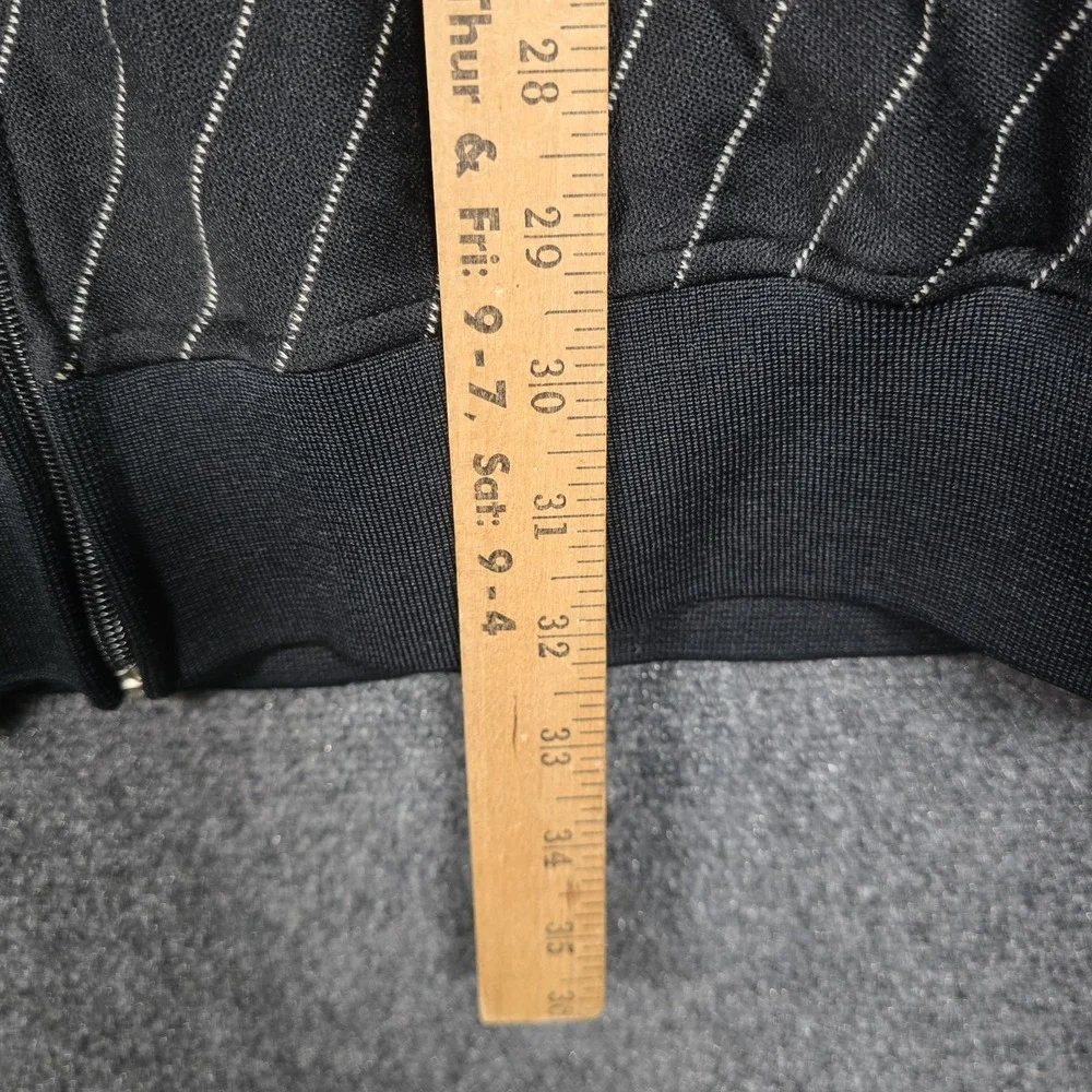 Vintage Y2K Akademiks Track Jacket Mens XXL Full Zip Pinstripe Hip Hop Black